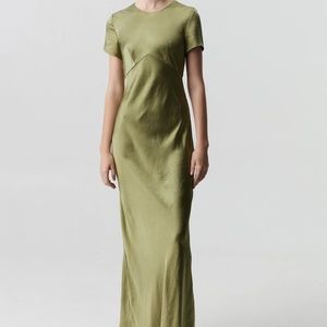 Third Form Satin Bias Maxi Tee Dress